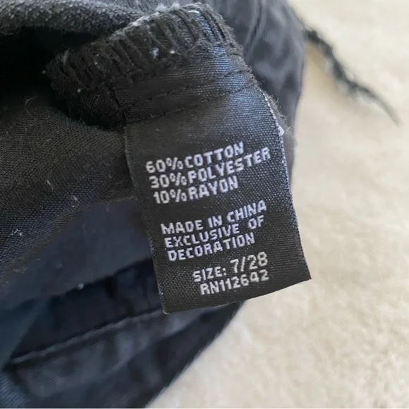 High Waisted Black Jean Shorts - Picture 9 of 11